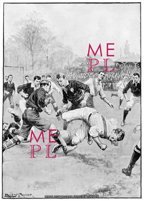 : A player falls during a football match : A player falls during a football match
