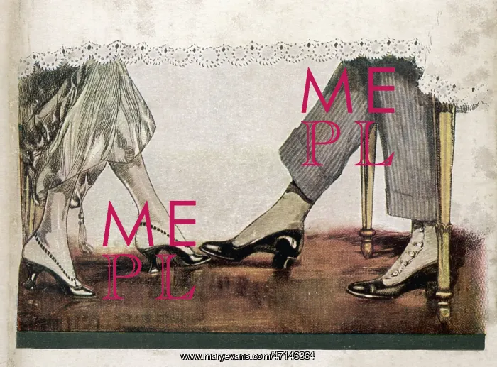: Playing footsie under tablecloth : Playing footsie under tablecloth