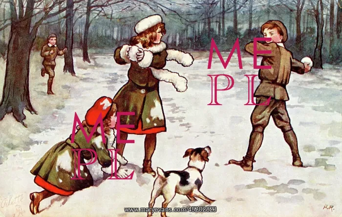 : Playing in the snow : Playing in the snow