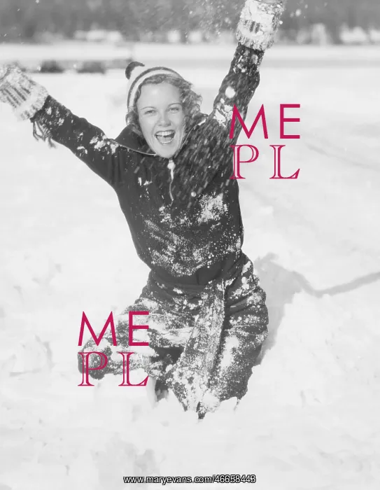 : Playing in the snow : Playing in the snow