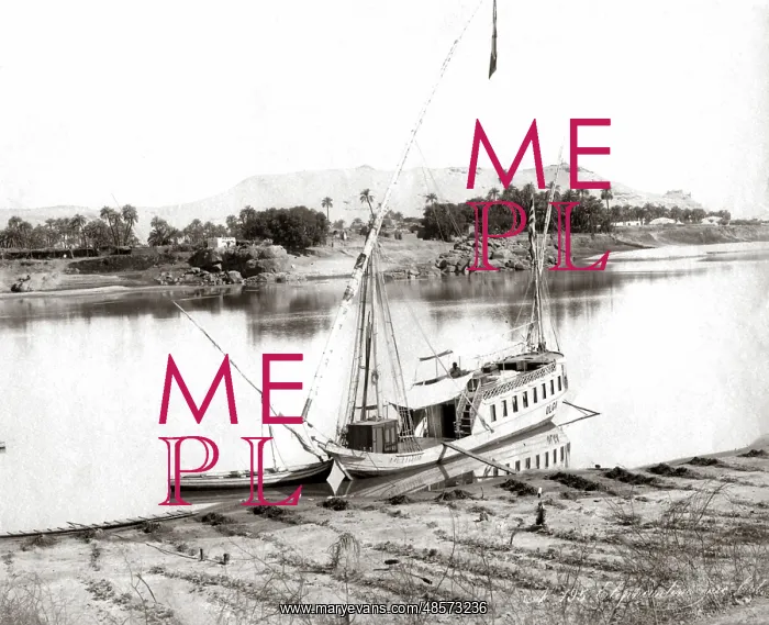  : Pleasure boat on the Nile, Egypt circa 1880s