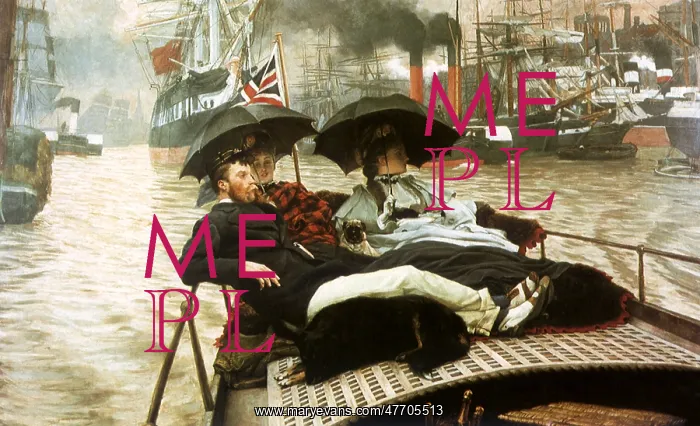 : Pleasure Trip on Thames, by Tissot : Pleasure Trip on Thames, by Tissot