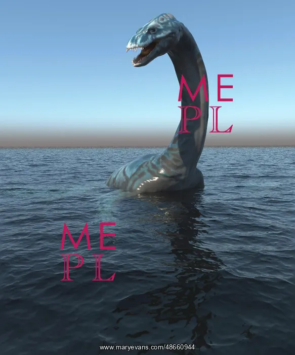 : Plesiosaur dinosaur in its ocean habitat : Plesiosaur dinosaur in its ocean habitat