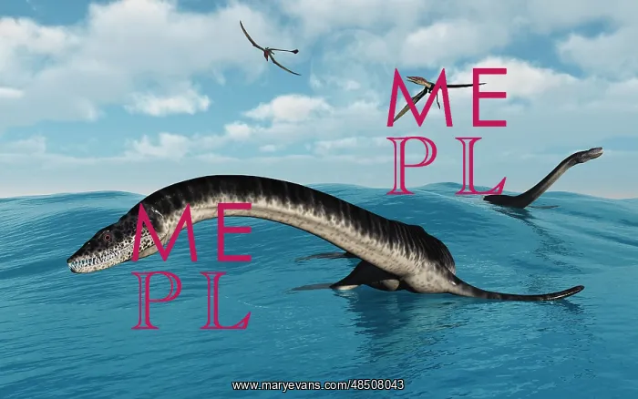  : Plesiosaurs in their marine habitat