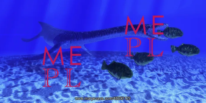 : A Plesiosaurus marine reptile attacks a school of Dapedius ? : A Plesiosaurus marine reptile attacks a school of Dapedius ?