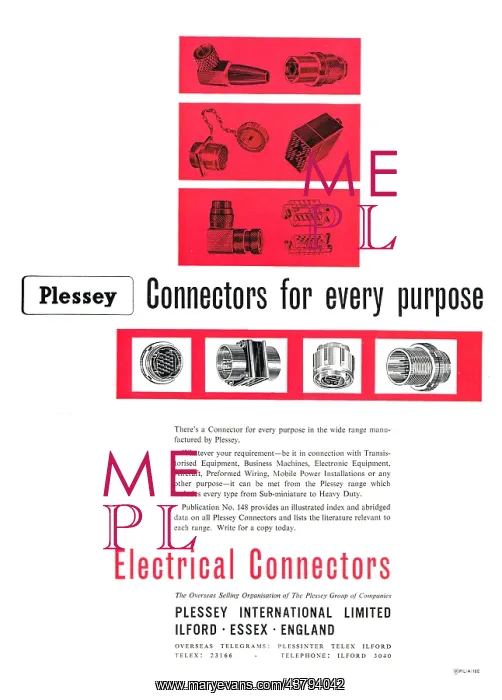 : Plessey Aircraft Components. - Plessey Electrical Connectors : Plessey Aircraft Components. - Plessey Electrical Connectors
