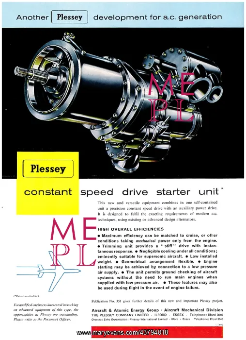 : Plessey Aircraft Electrical Components : Plessey Aircraft Electrical Components
