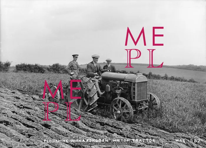 : Ploughing With a Fordson Motor Tractor : Ploughing With a Fordson Motor Tractor