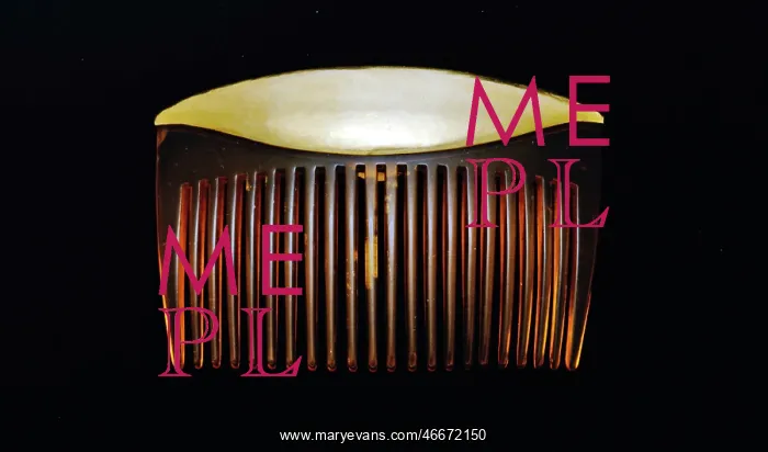 : Plug comb. About 1905. Design by Joseff Hoffmann / Wiener Werkstatte. Silver. Tortie : Plug comb. About 1905. Design by Joseff Hoffmann / Wiener Werkstatte. Silver. Tortie