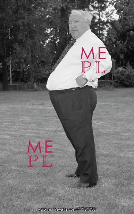 : Plump man in shirt and trousers : Plump man in shirt and trousers