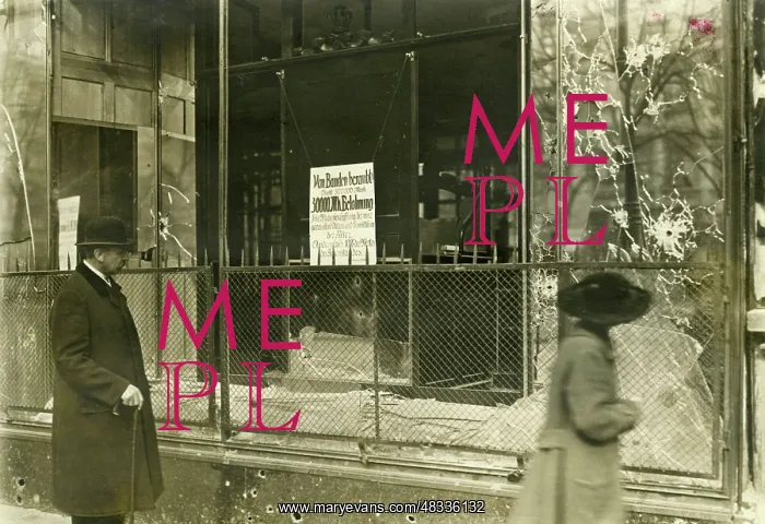: Plundered shop after the March Fights, 1919 : Plundered shop after the March Fights, 1919