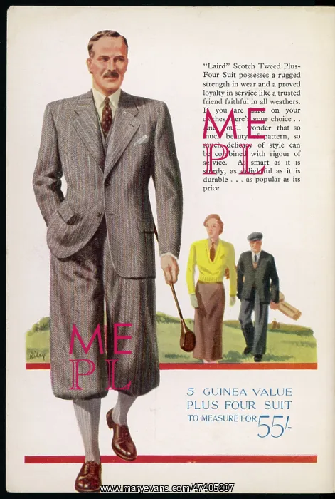 : PLUS FOUR SUIT 1939 : PLUS FOUR SUIT 1939