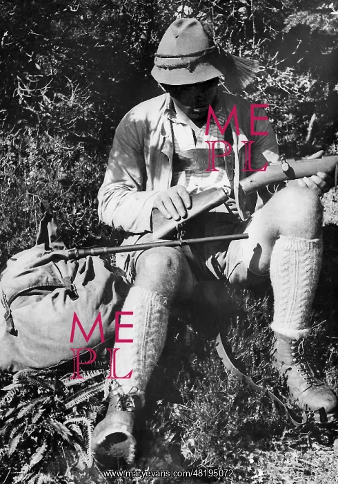 : Poacher with carbine : Poacher with carbine