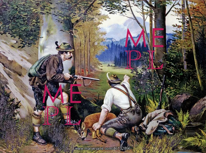 : Poacher with shot roebuck : Poacher with shot roebuck