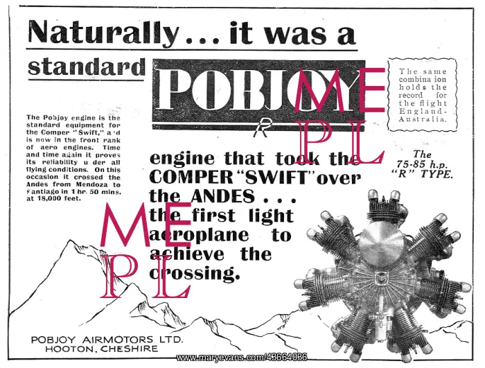 : A Pobjoy Aero Engine Took The Comper Swift Over The Andes : A Pobjoy Aero Engine Took The Comper Swift Over The Andes