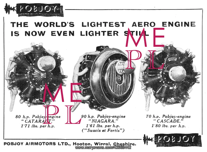 : Pobjoy Cataract : Pobjoy Niagara : Pobjoy Cascade : Pobjoy Cataract : Pobjoy Niagara : Pobjoy Cascade