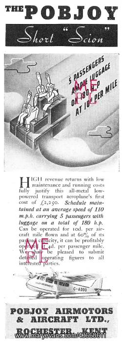  : Pobjoy Niagara Aero Engine - Short Scion