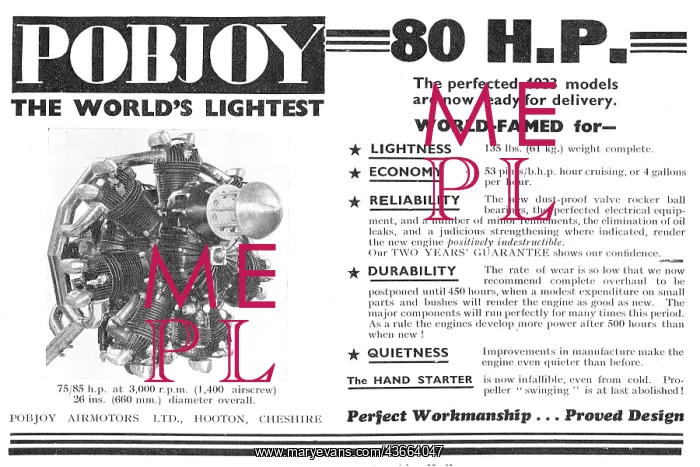 : Pobjoy Radial Aero Engine - 75-85 : Pobjoy Radial Aero Engine - 75-85