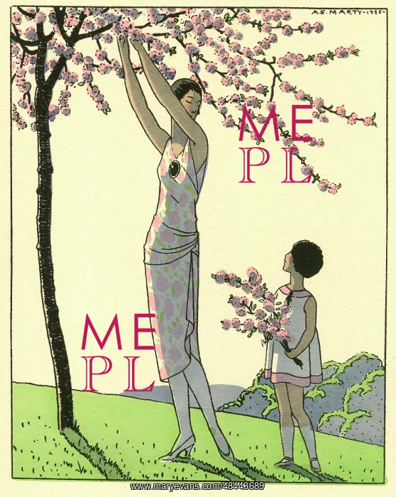  : Pochoir Print, Spring by Andre Marty