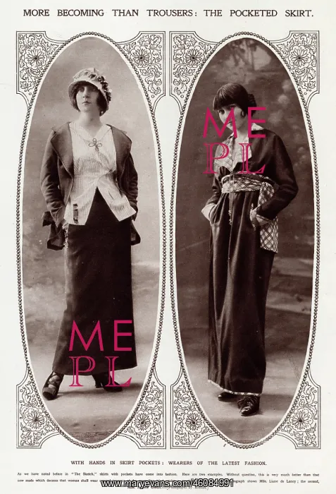 : Pocketed skirts 1914 : Pocketed skirts 1914