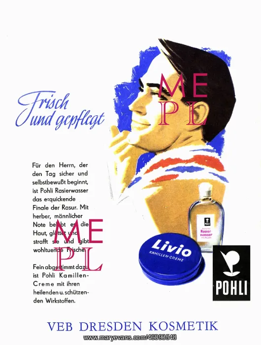 : Pohli aftershave, advertising, 1970s : Pohli aftershave, advertising, 1970s