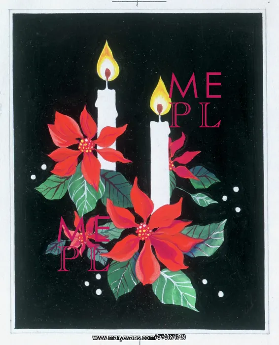  : Poinsettias and Candles