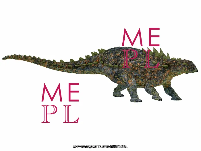 : Polacanthus dinosaur, side profile : Polacanthus dinosaur, side profile