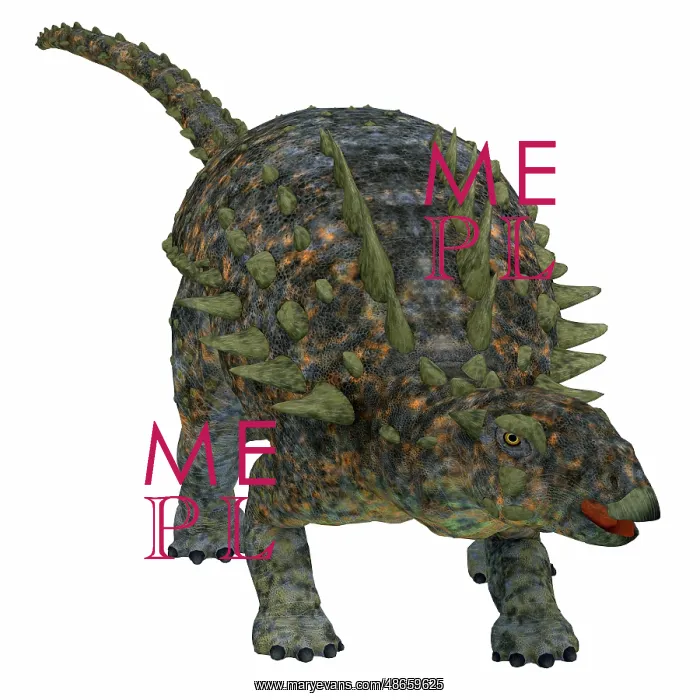 : Polacanthus dinosaur on white background : Polacanthus dinosaur on white background