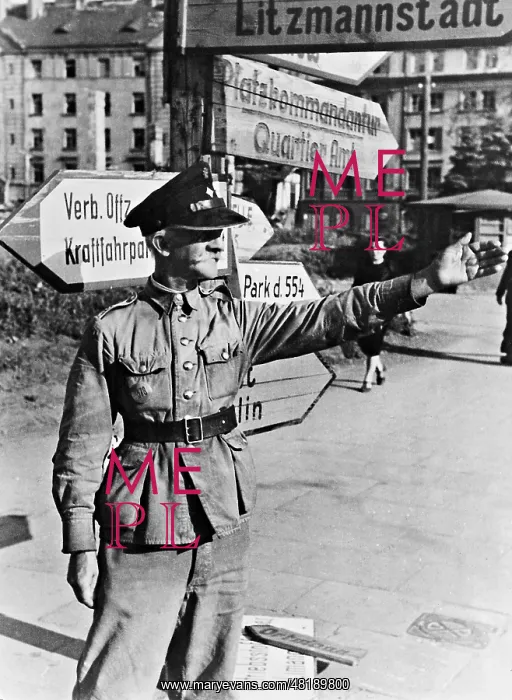 : Poland traffic policeman, 1944 : Poland traffic policeman, 1944