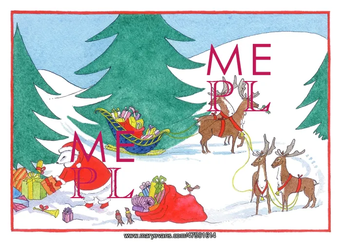 : Polar Bear Father Christmas & sacks of presents : Polar Bear Father Christmas & sacks of presents