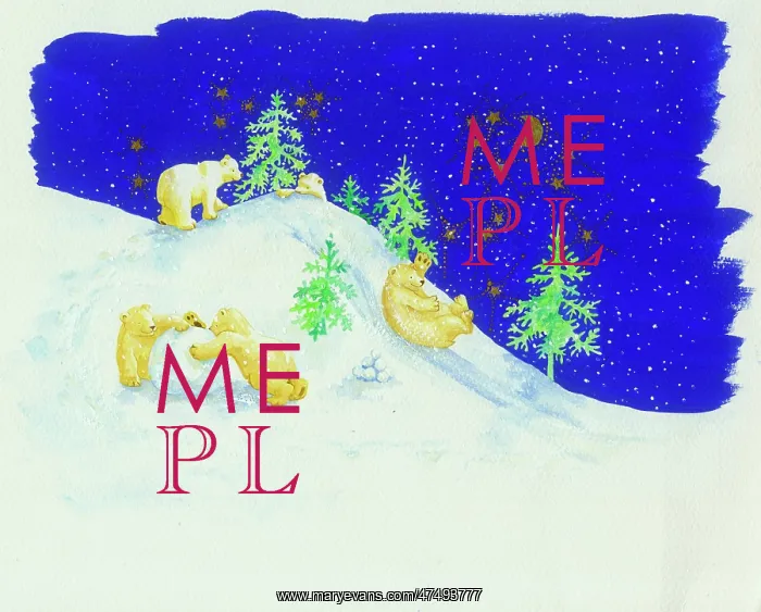 : Polar Bears gambolling in the snow : Polar Bears gambolling in the snow