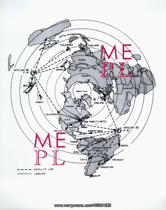 : Polar projection of the globe for Apollo 11 splashdown : Polar projection of the globe for Apollo 11 splashdown