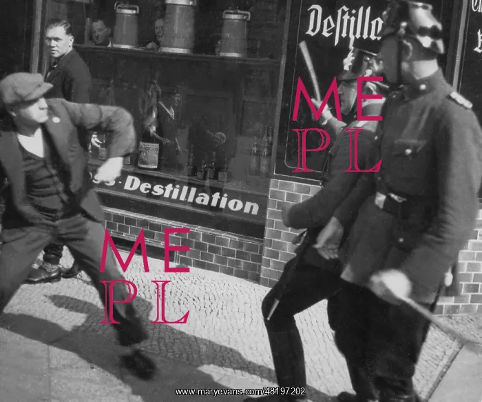 : Police force against KPD demonstrations in Berlin, 1930 : Police force against KPD demonstrations in Berlin, 1930