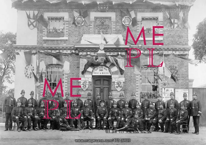 : Police group on Coronation Day, 1911 : Police group on Coronation Day, 1911