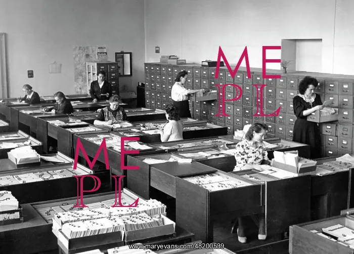 : Police headquarters, registration office in Berlin, 1942 : Police headquarters, registration office in Berlin, 1942