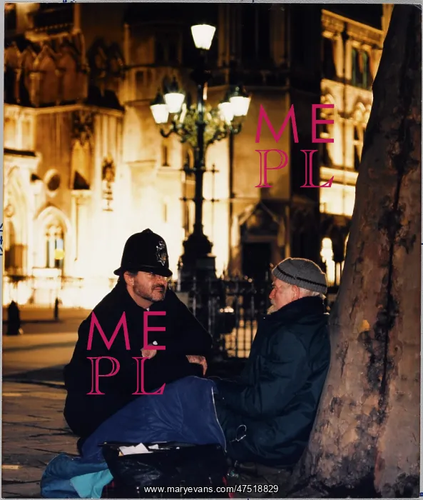 : POLICE AND HOMELESS MAN : POLICE AND HOMELESS MAN