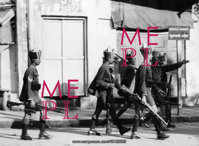 : Police patrol in Bombay, 1936 : Police patrol in Bombay, 1936