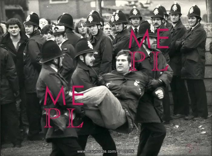 : Police presence at picket line : Police presence at picket line