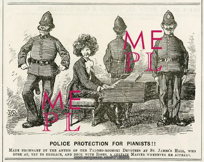 : Police protects performing Paderewski : Police protects performing Paderewski