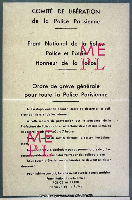 : POLICE STRIKE 1944 : POLICE STRIKE 1944