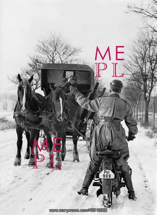 : Policeman on a motorcycle, 1939 : Policeman on a motorcycle, 1939