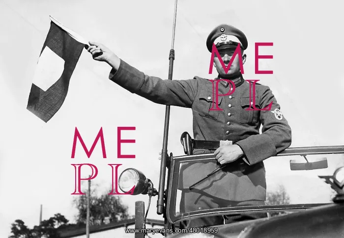 : Policeman with signal flag, 1937 : Policeman with signal flag, 1937
