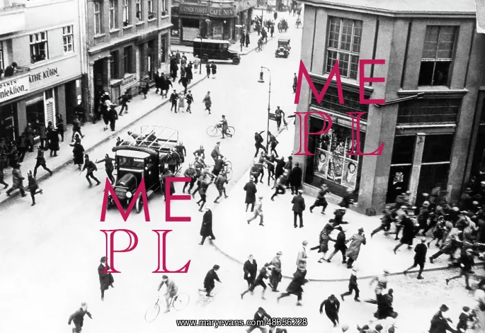 : Policemen separate demonstrating protesters, 1929 : Policemen separate demonstrating protesters, 1929