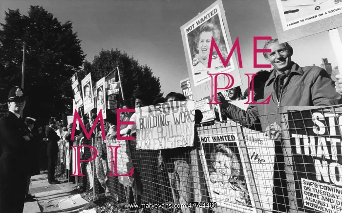 : Political demonstration against Margaret Thatcher : Political demonstration against Margaret Thatcher