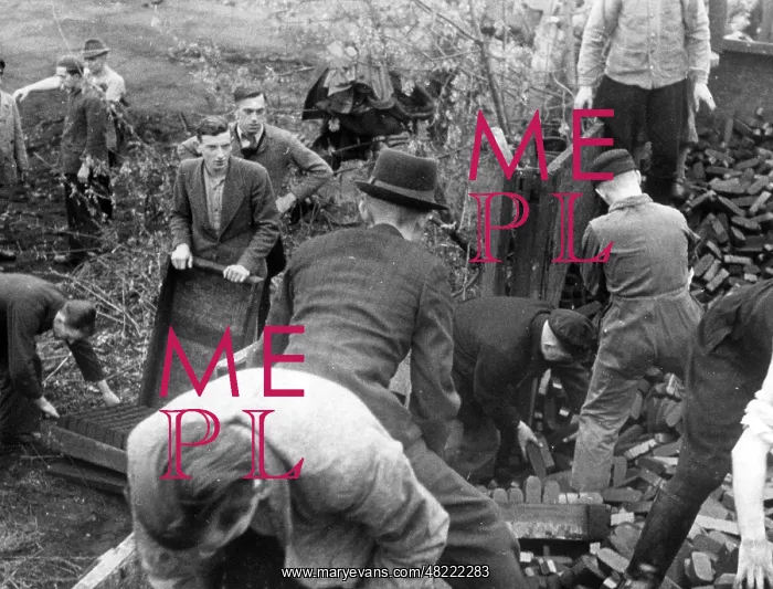 : Political leader transporting coal, 1939 : Political leader transporting coal, 1939