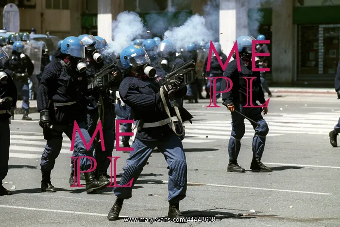 : Polizia Fires Tear Gas : Polizia Fires Tear Gas