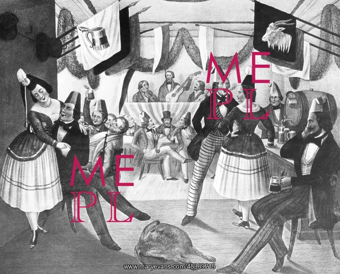 : Polka pub in Berlin, ca.1845 : Polka pub in Berlin, ca.1845