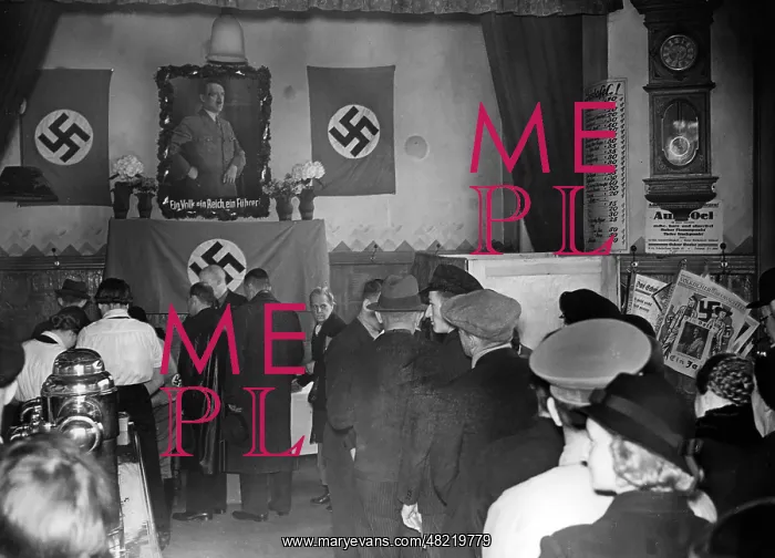 : Polling station in Berlin during the Reichstag election : Polling station in Berlin during the Reichstag election