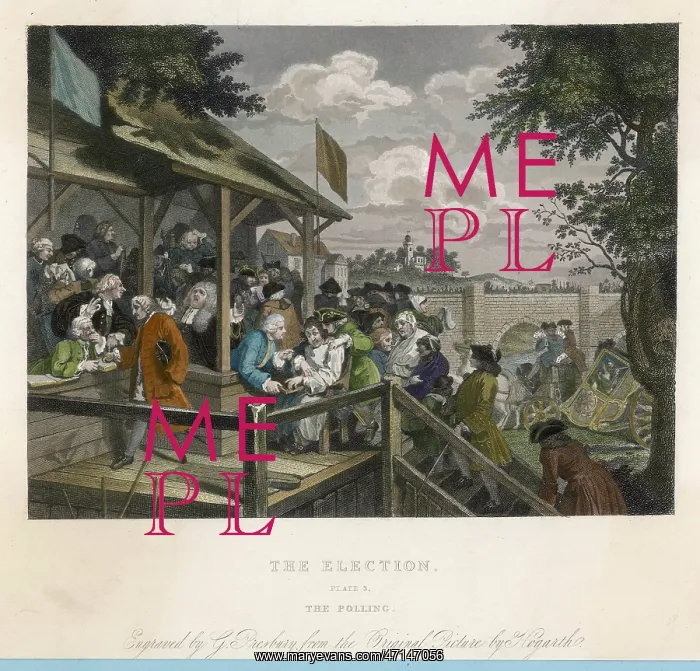 : The Polling, Voting at an election by William Hogarth : The Polling, Voting at an election by William Hogarth