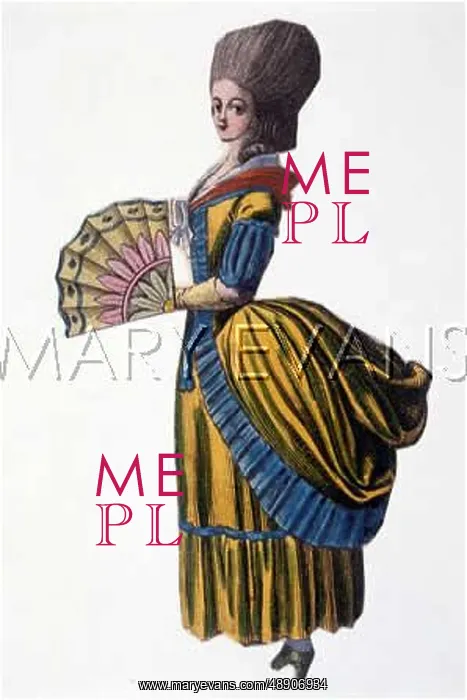 : POLONAISE & FAN C.1780 : POLONAISE & FAN C.1780